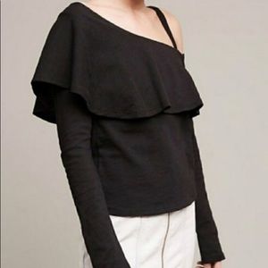 Anthropologie Postmark Black Off The Shoulder